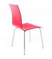 chaise design (non empilable) rouge en bois Boyer