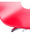 chaise design (non empilable) rouge en bois Boyer