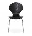 Chaise design noir en bois Knight