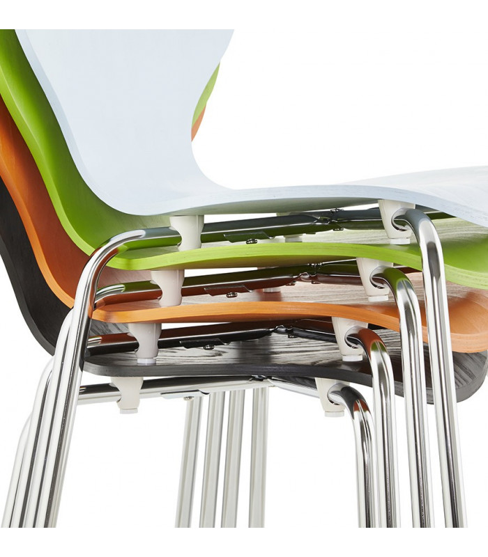 Chaise design noir en bois Knight