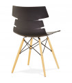Chaise design noir en plastique Nautical