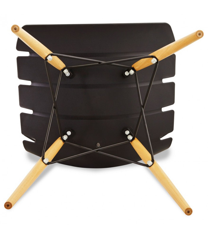 Chaise design noir en plastique Nautical