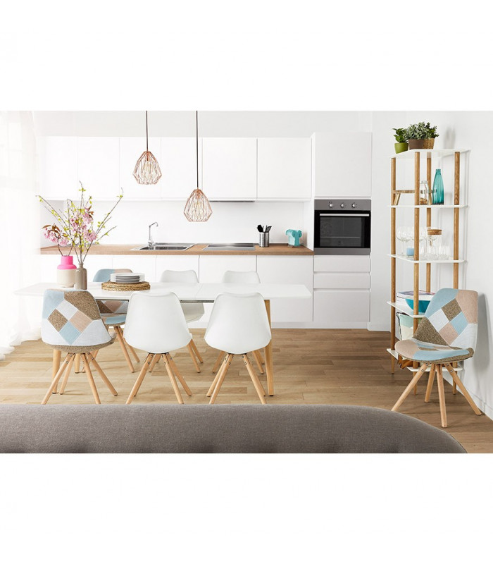 Chaise design en tissu Atlas