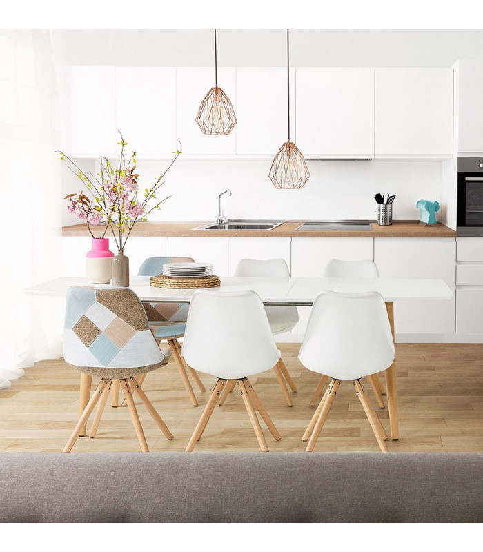 Chaise design en tissu Atlas