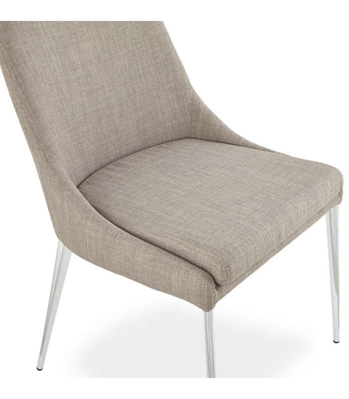Chaise design gris en tissu Avery