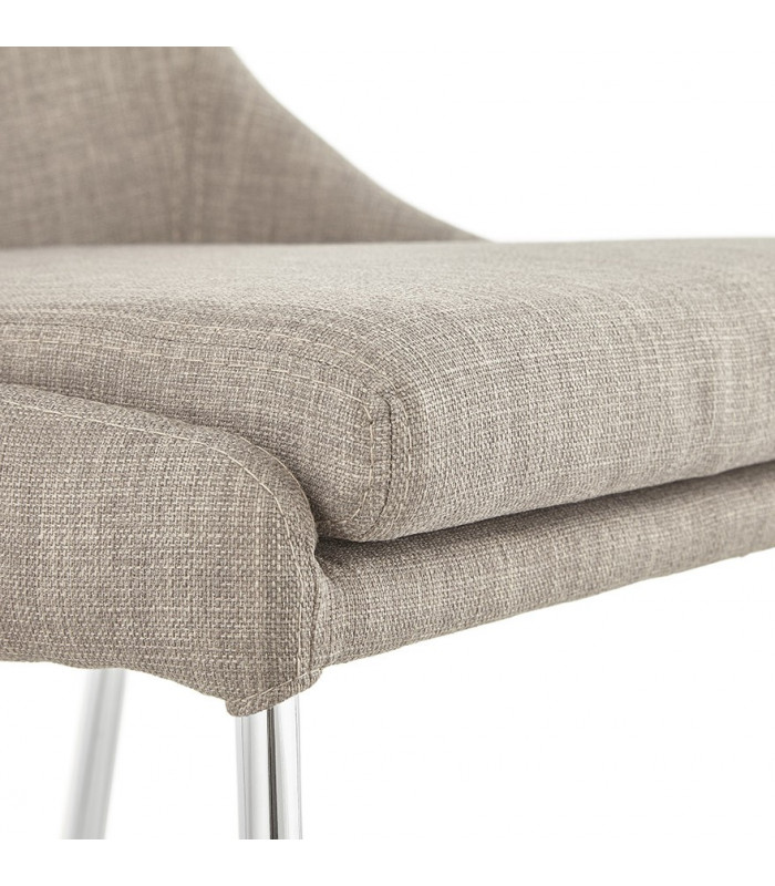 Chaise design gris en tissu Avery