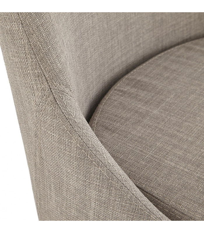 Chaise design gris en tissu Avery