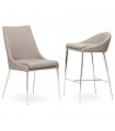 Chaise design gris en tissu Avery