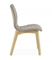 Chaise design gris en tissu Doron