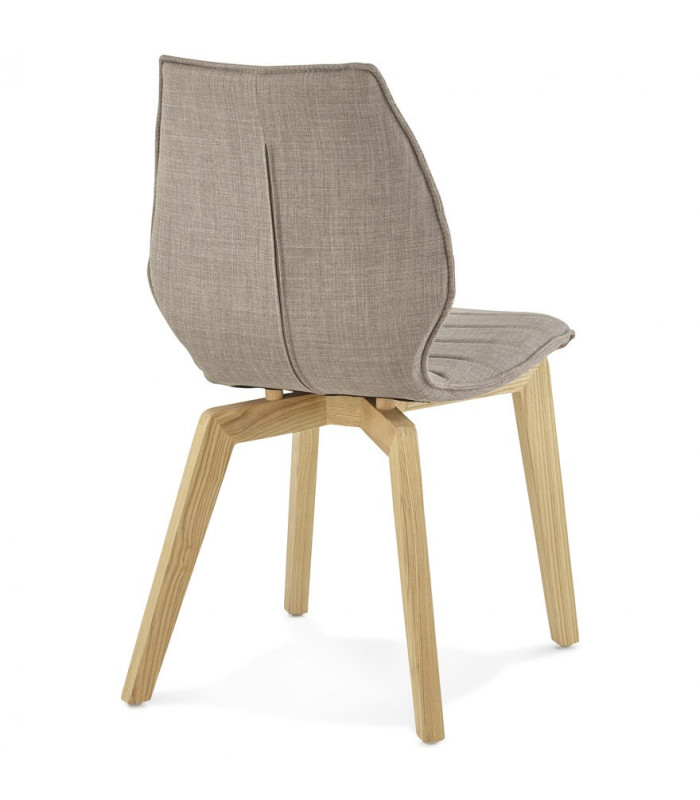 Chaise design gris en tissu Doron