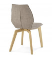 Chaise design gris en tissu Doron