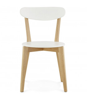 Chaise design blanc en bois Fayola