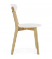 Chaise design blanc en bois Fayola