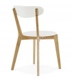 Chaise design blanc en bois Fayola