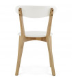 Chaise design blanc en bois Fayola