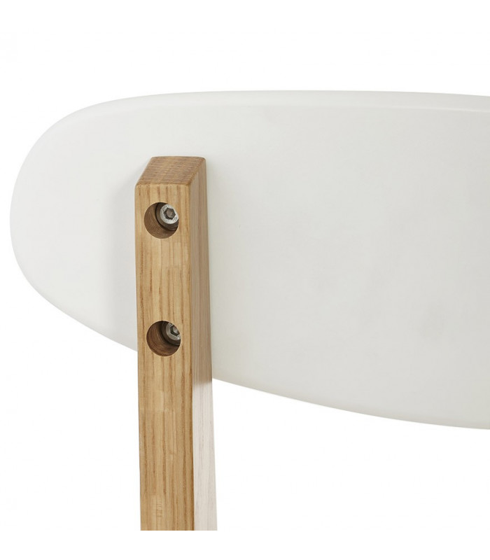 Chaise design blanc en bois Fayola
