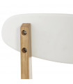 Chaise design blanc en bois Fayola