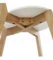 Chaise design blanc en bois Fayola