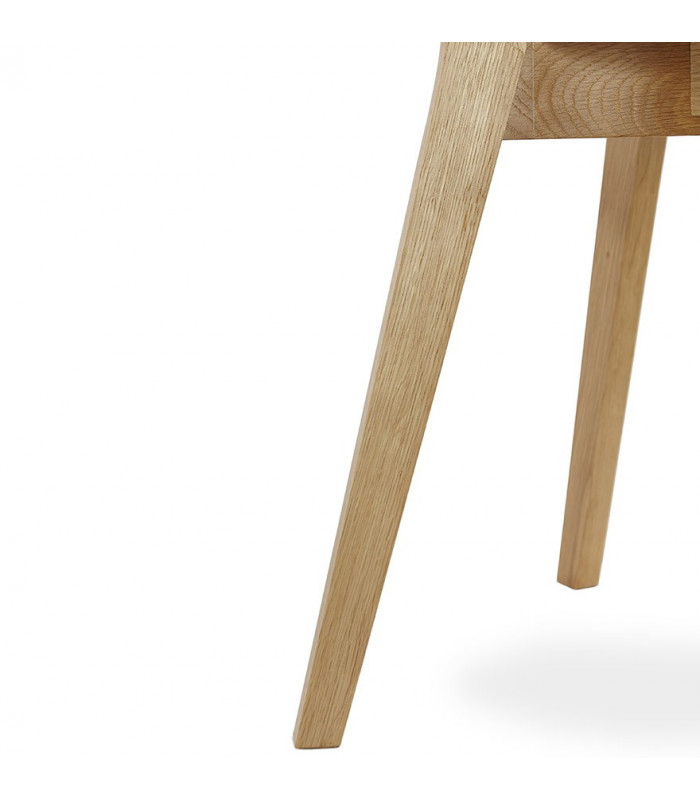 Chaise design blanc en bois Fayola