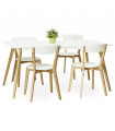 Chaise design blanc en bois Fayola