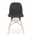 Chaise design gris foncé en tissu Kingston
