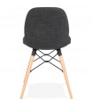 Chaise design gris foncé en tissu Kingston