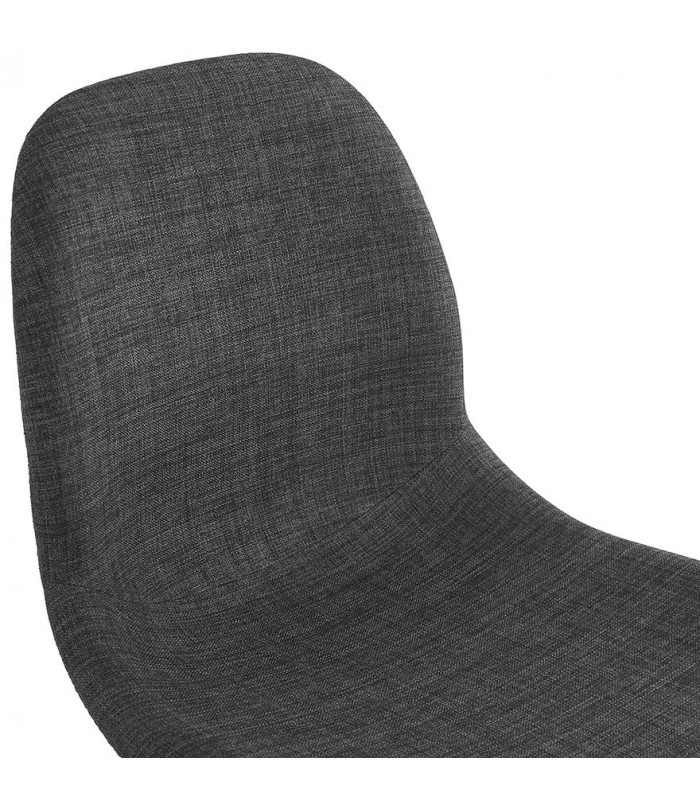 Chaise design gris foncé en tissu Kingston