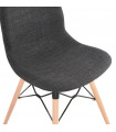 Chaise design gris foncé en tissu Kingston