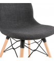 Chaise design gris foncé en tissu Kingston