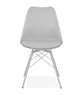 Chaise design gris en plastique Corvina