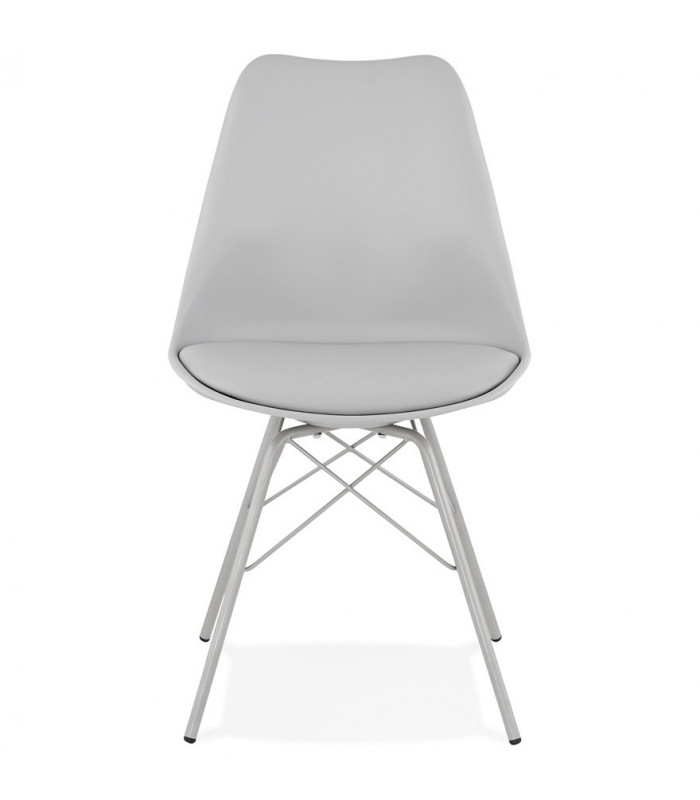 Chaise design gris en plastique Corvina