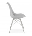 Chaise design gris en plastique Corvina