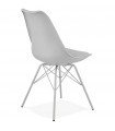 Chaise design gris en plastique Corvina