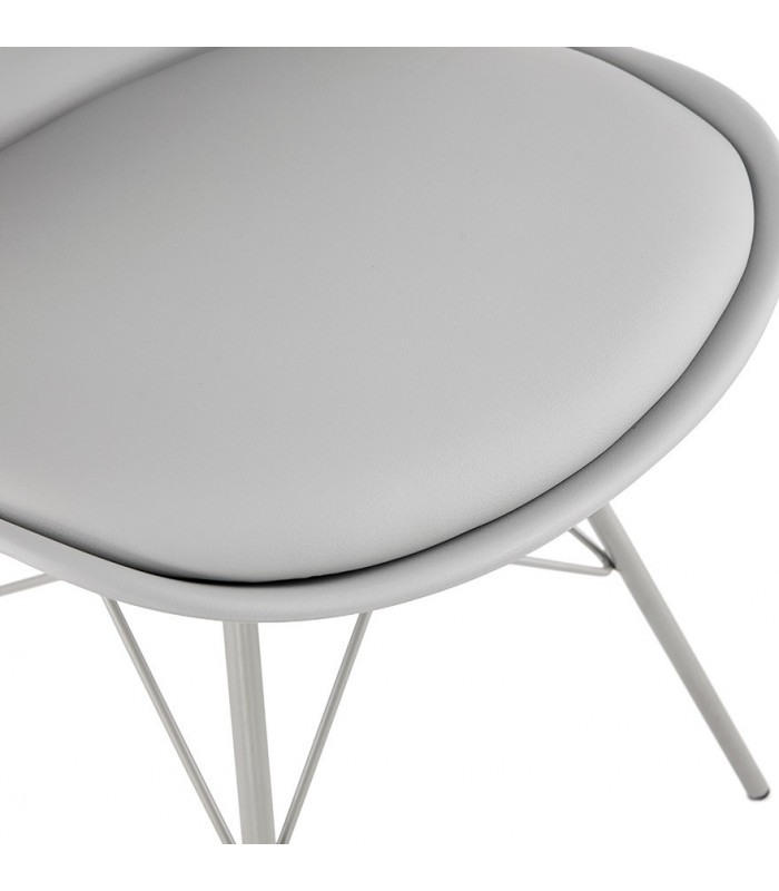 Chaise design gris en plastique Corvina