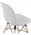 Chaise design gris clair en tissu Kingston