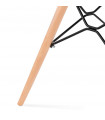 Chaise design gris clair en tissu Kingston