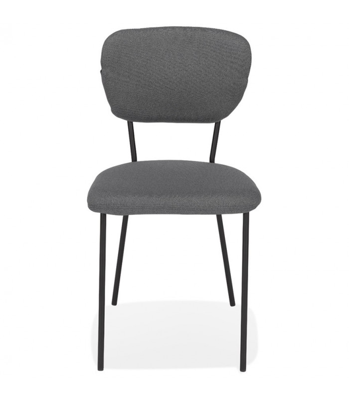 Chaise design gris foncé en tissu Meera