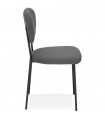 Chaise design gris foncé en tissu Meera