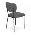 Chaise design gris foncé en tissu Meera