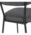 Chaise design gris foncé en tissu Meera