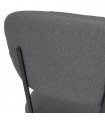 Chaise design gris foncé en tissu Meera
