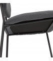 Chaise design gris foncé en tissu Meera
