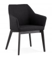 Fauteuil design noir en tissu Obi