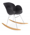 Fauteuil design noir en plastique Firenz