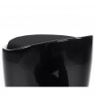 tabouret bas noir en tissu et plastique Connery