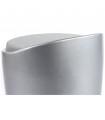 tabouret bas argent en tissu et plastique Connery
