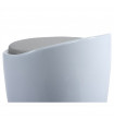 tabouret bas blanc en tissu et plastique Connery