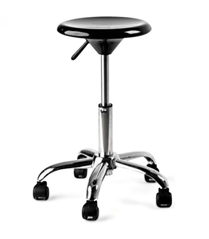 tabouret bas noir en plastique Alda