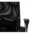 fauteuil de bureau noir en tissu et similicuir Belfont