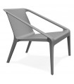 Fauteuil design gris foncé en plastique Morad